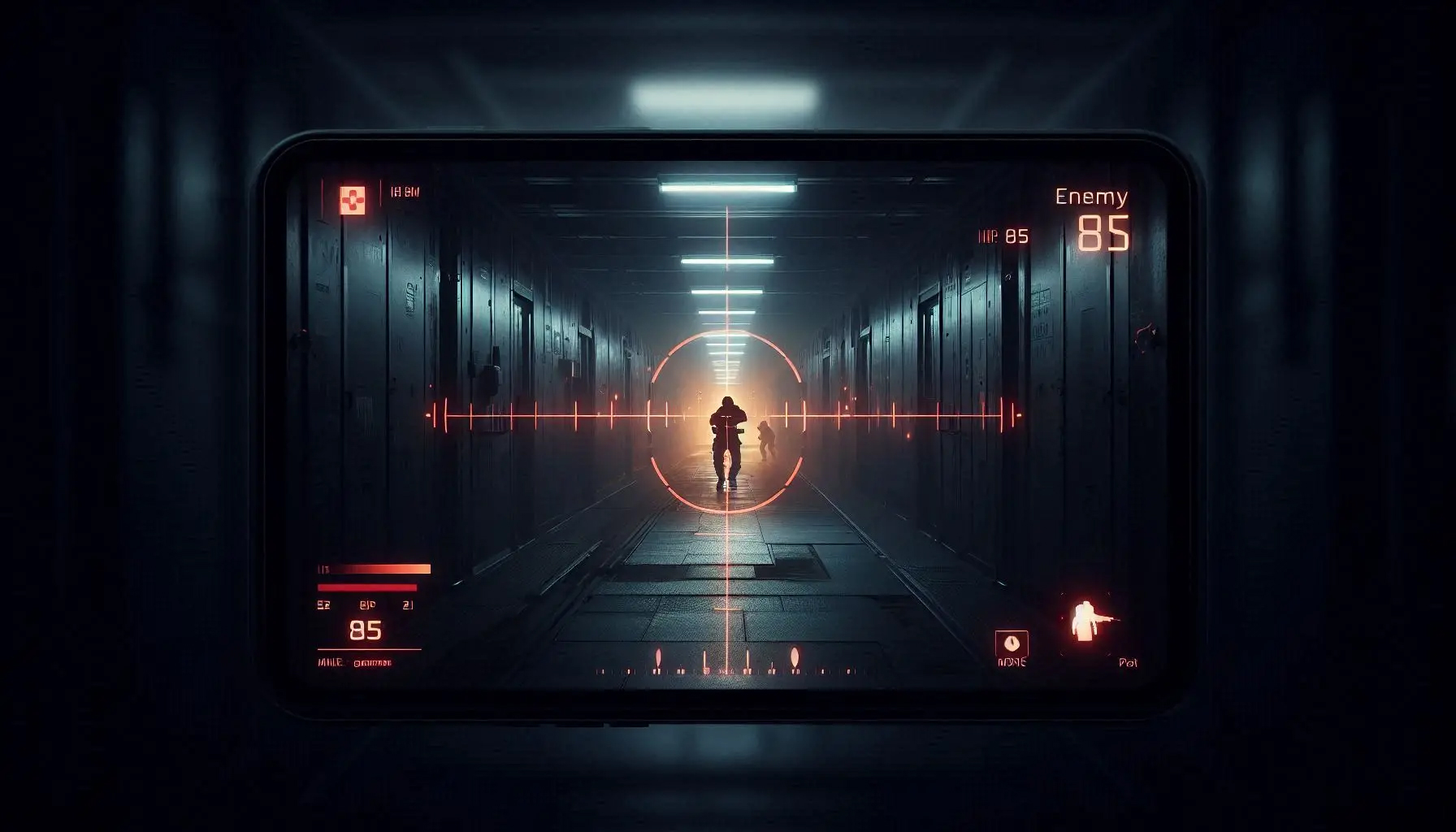 ESP cheat overlay showing enemy outlines and health in a tactical shooter